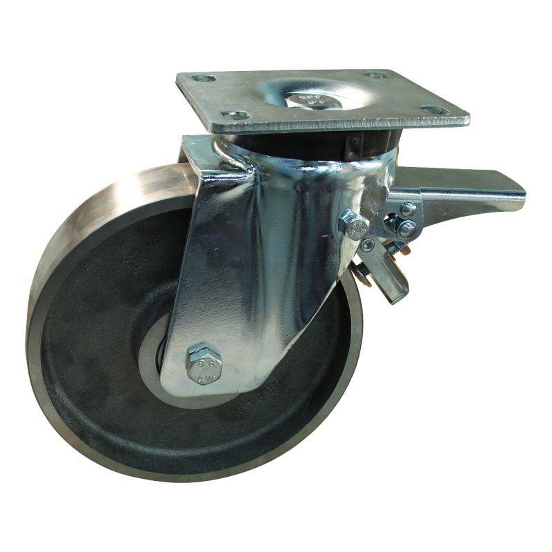 zwenkwiel geremd 250mm serie 45 ᠆ 19 plaatbevestiging kogellager