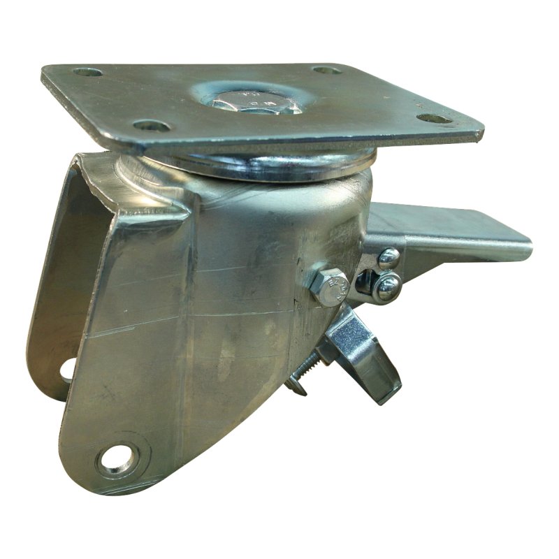 roulette pivotante avec frein 160mm serie 12 ᠆ 19 montage de la plaque roulement à billes