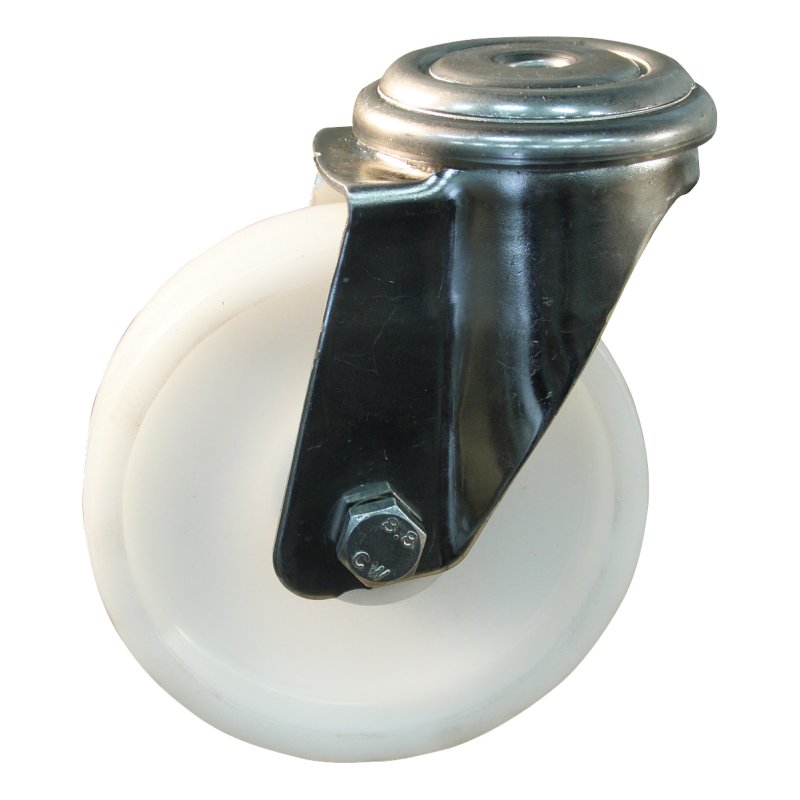 Lenkrolle 100mm serie 34 ᠆ 31 Rückenloch Rollenlager Edelstahl
