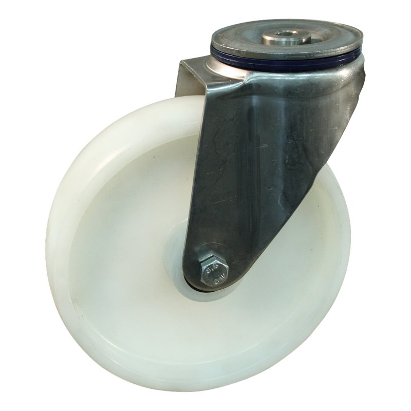 swivel castor 200mm serie 34 ᠆ 31 bolt hole plain bore