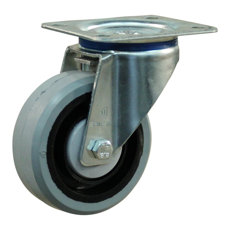 zwenkwiel 100mm serie 14 ᠆ plaatbevestiging kogellager