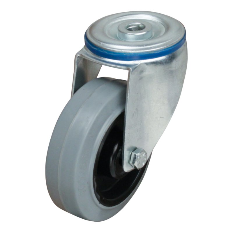 swivel castor 100mm series 14 ᠆ 15 bolt hole roller bearing