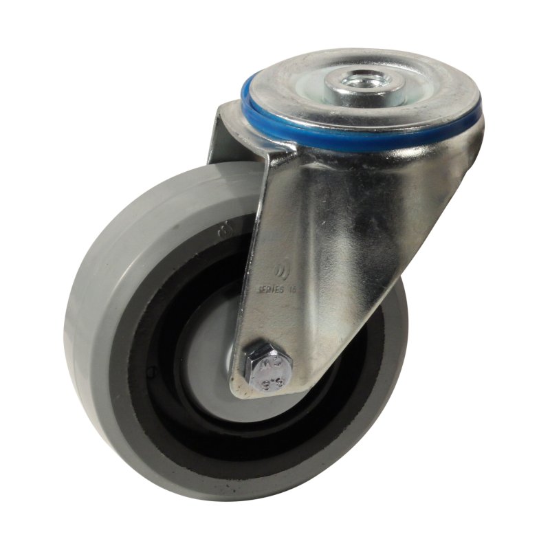 swivel castor 100mm series 14 ᠆ 15 bolt hole ball bearing