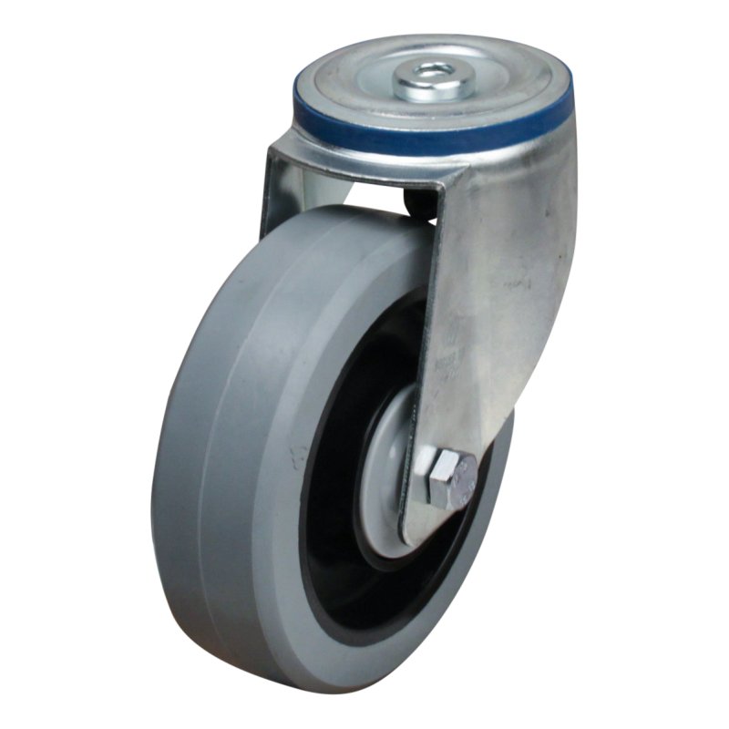 swivel castor 160mm series 14 ᠆ 15 bolt hole ball bearing