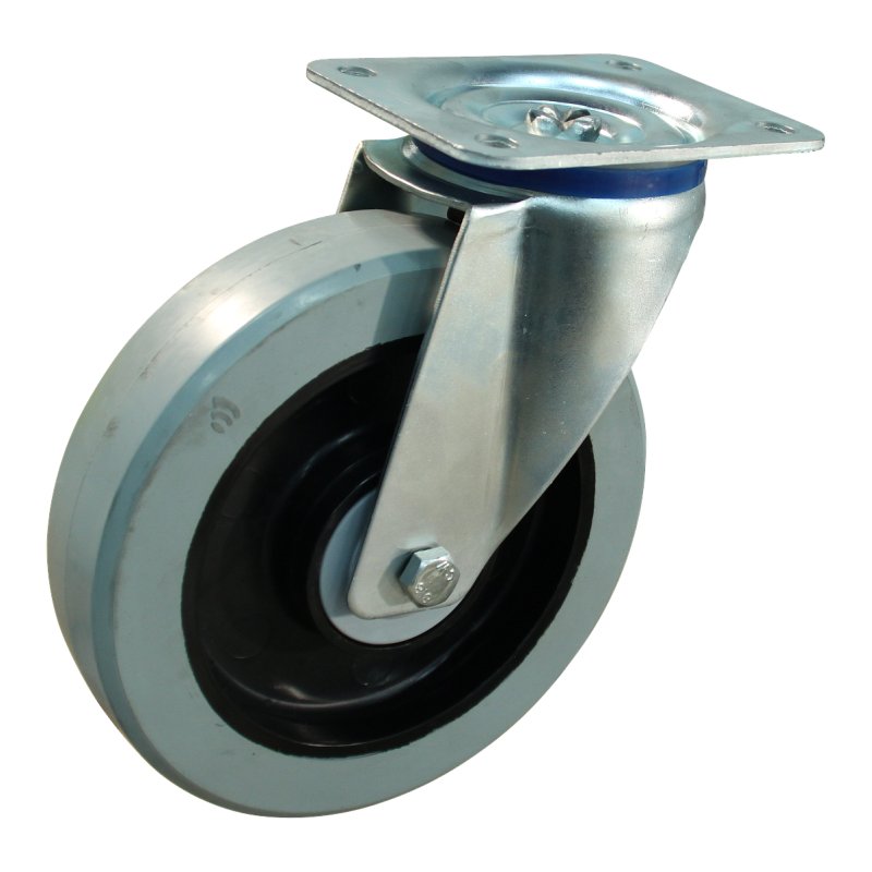 swivel castor 200mm series 14 ᠆ 15 plate mounting ball bearing