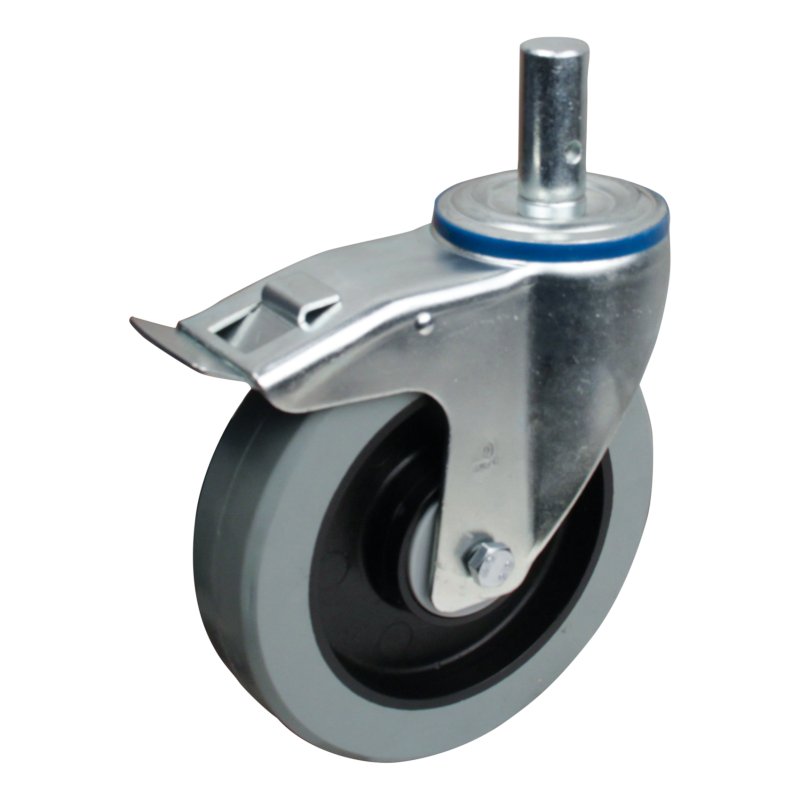 swivel castor with brake 200mm series 14 ᠆ 15 pin ball bearing