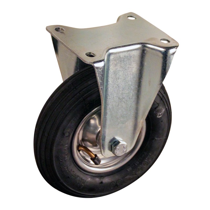 fixed castor 7x1 3/4 (175x45) 1.25x3.8 (200x50) ET0 NL60mm steel C-179 silver grey 15 plate mounting roller bearing