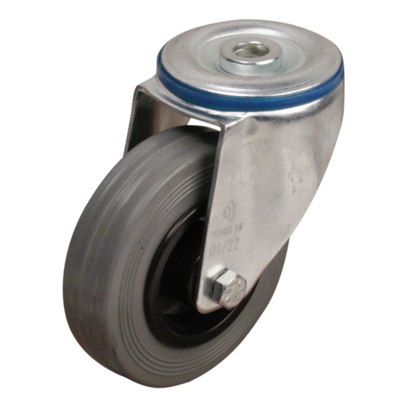 swivel castor 100mm series 11 ᠆ 15 bolt hole roller bearing
