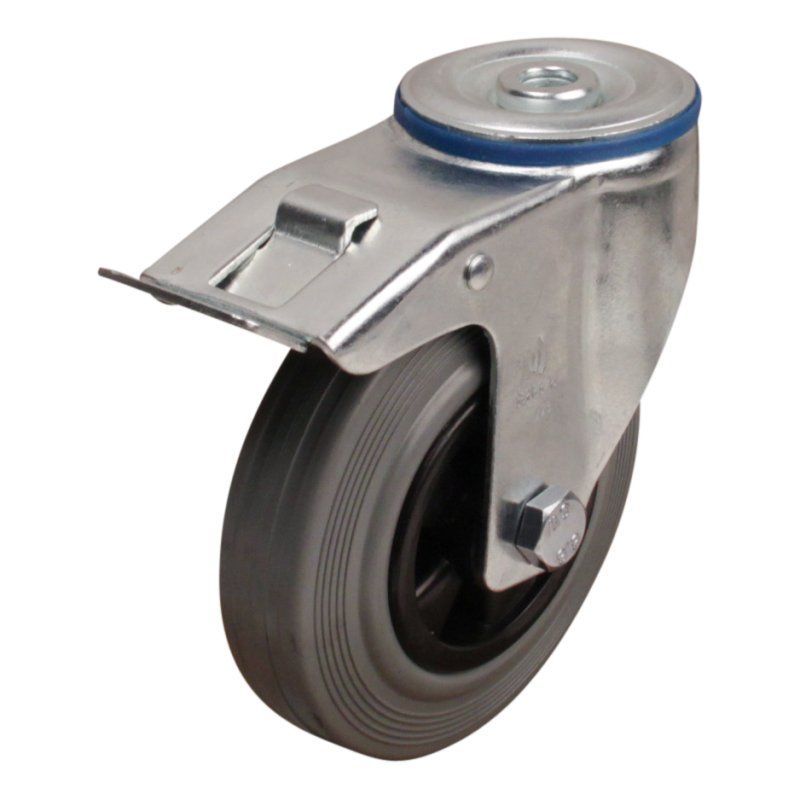 zwenkwiel geremd 125mm serie 11 ᠆ 15 boutgat rollager