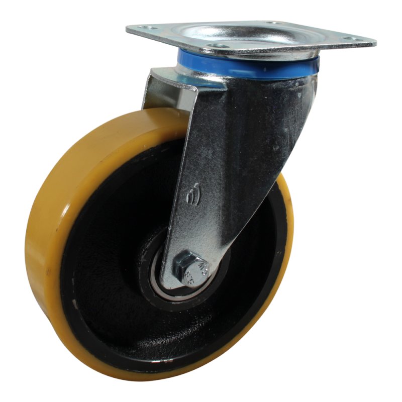 swivel castor 200mm series 28 ᠆ 15 plate mounting ball bearing