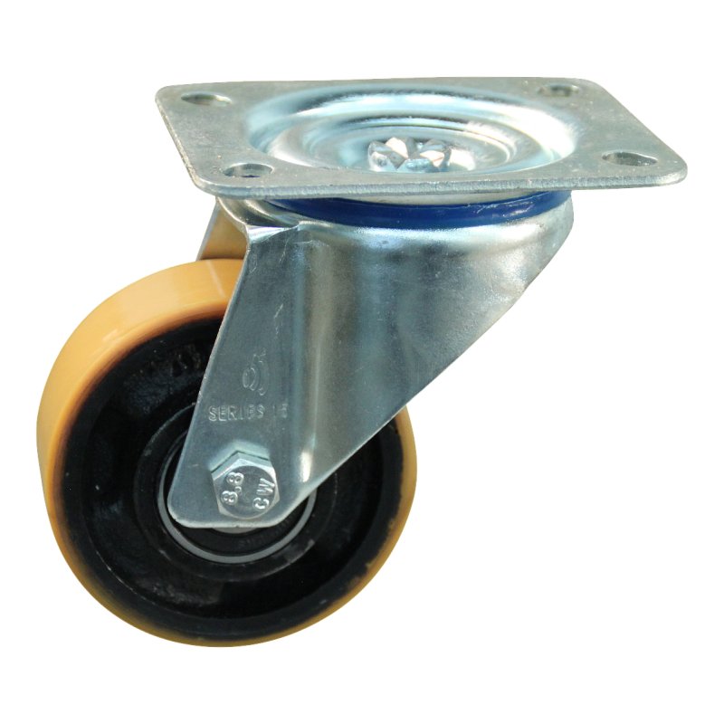 swivel castor 80mm series 28 ᠆ 15 plate mounting ball bearing