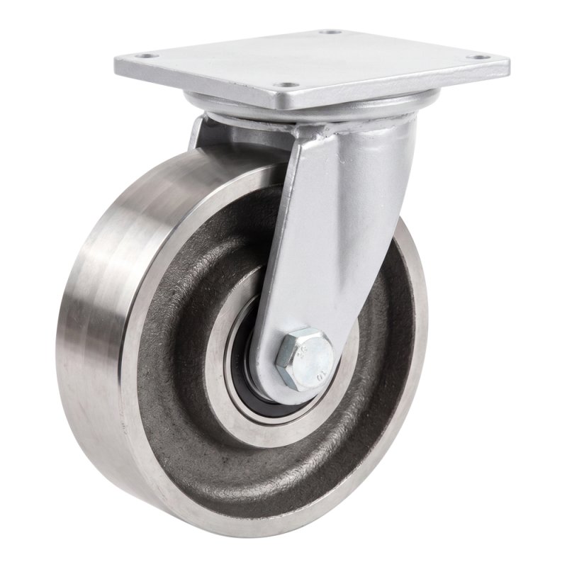 swivel castor 150mm serie 45 ᠆ 20 plate mounting ball bearing