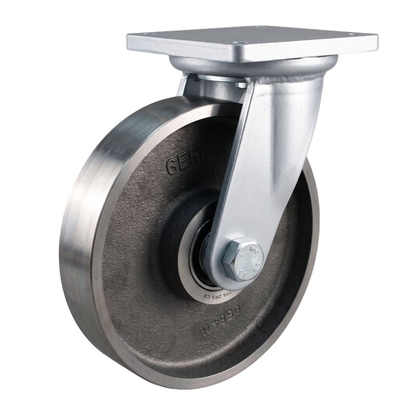 swivel castor 250mm serie 45 ᠆ 20 plate mounting ball bearing
