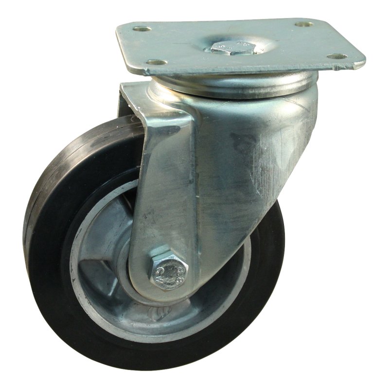 swivel castor 100mm series 10 ᠆ 32 plate mounting ball bearing