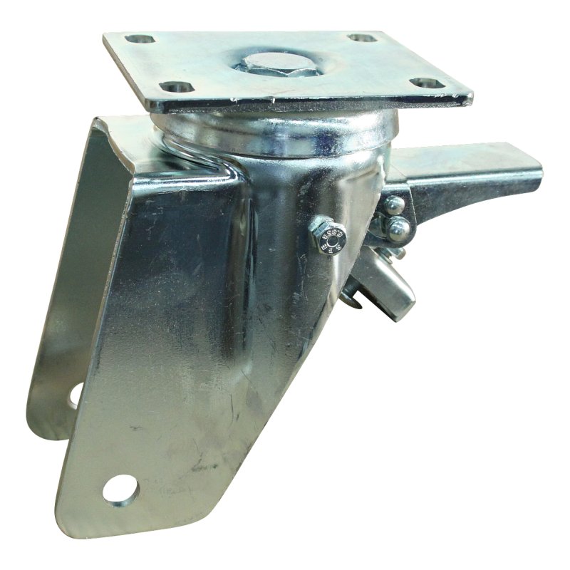 swivel castor with brake 250mm series 10 ᠆ 32 plate mounting ball bearing