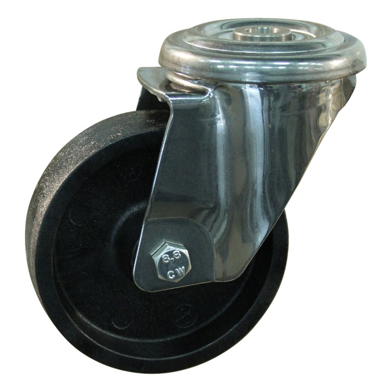 Lenkrolle 125mm serie 75 ᠆ 29 Rückenloch Gleitlager
