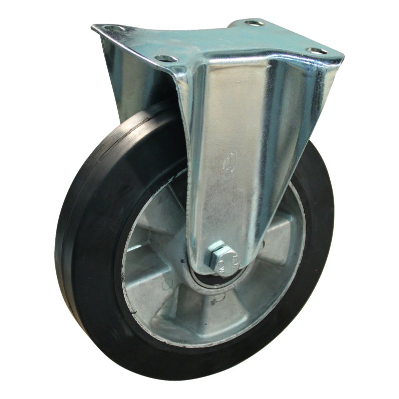 fixed castor 250mm series 10 ᠆ 12 plate mounting ball bearing