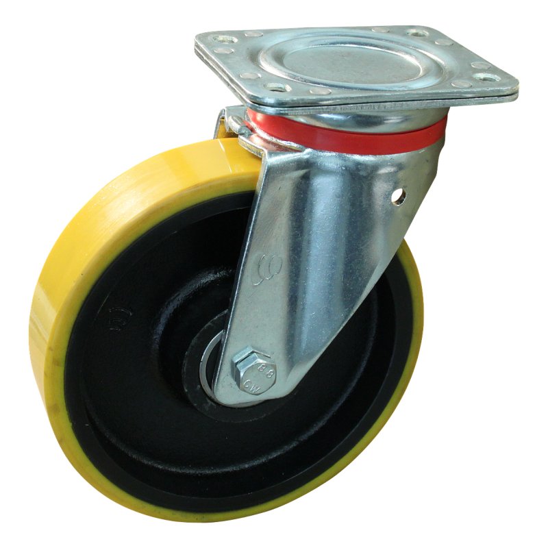swivel castor 250mm series 28 ᠆ 17 plate mounting ball bearing