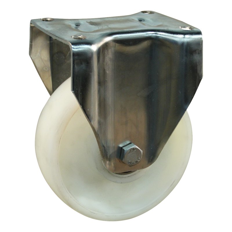 fixed castor 200mm serie 33 ᠆ 36 plate mounting Stainless steel ball bearing