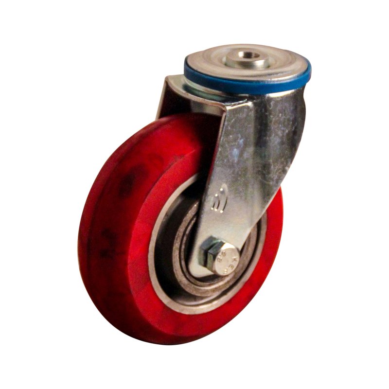 swivel castor 125mm series 03 ᠆ 15 bolt hole ball bearing