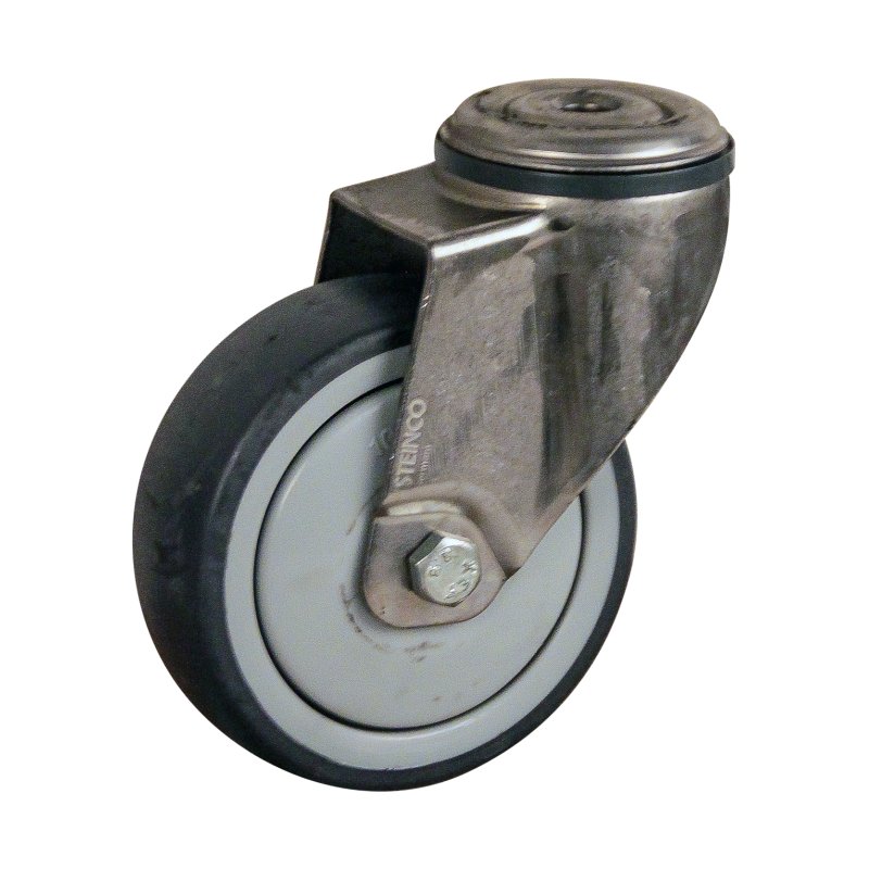 swivel castor 100mm serie 69 ᠆ 38 bolt hole ball bearing