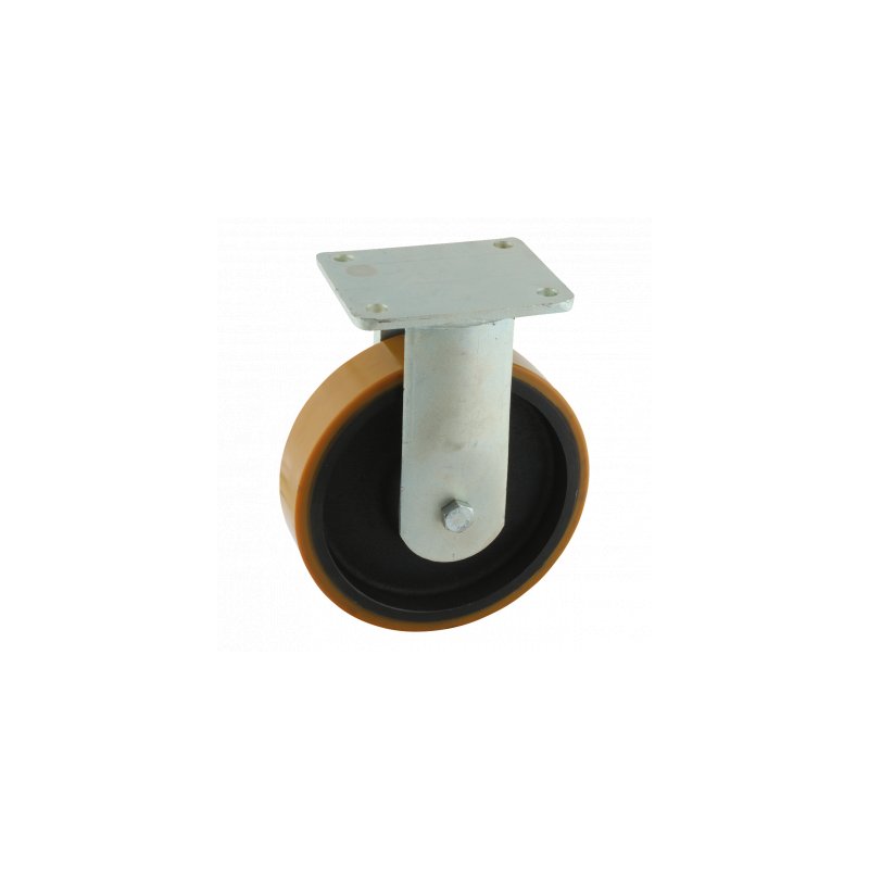 fixed castor 250mm series 28 ᠆ 22 plate mounting ball bearing