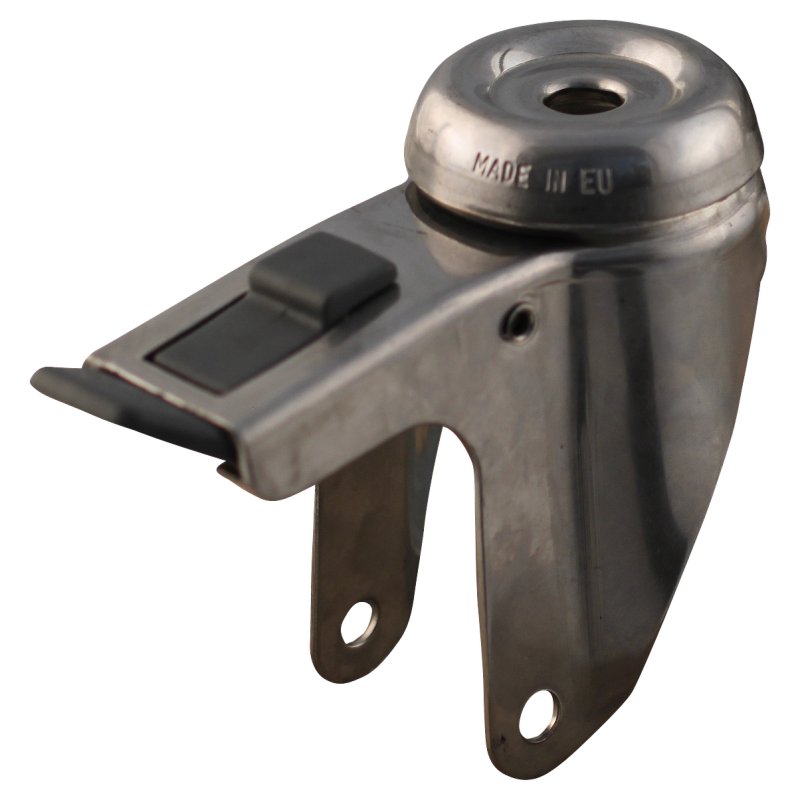 roulette pivotante avec frein 100mm serie 65 ᠆ 37 trou pour boulon palier lisse