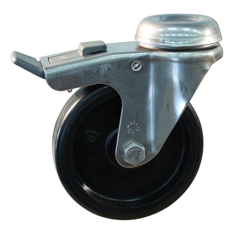 roulette pivotante avec frein 50mm serie 65 ᠆ 37 trou pour boulon palier lisse