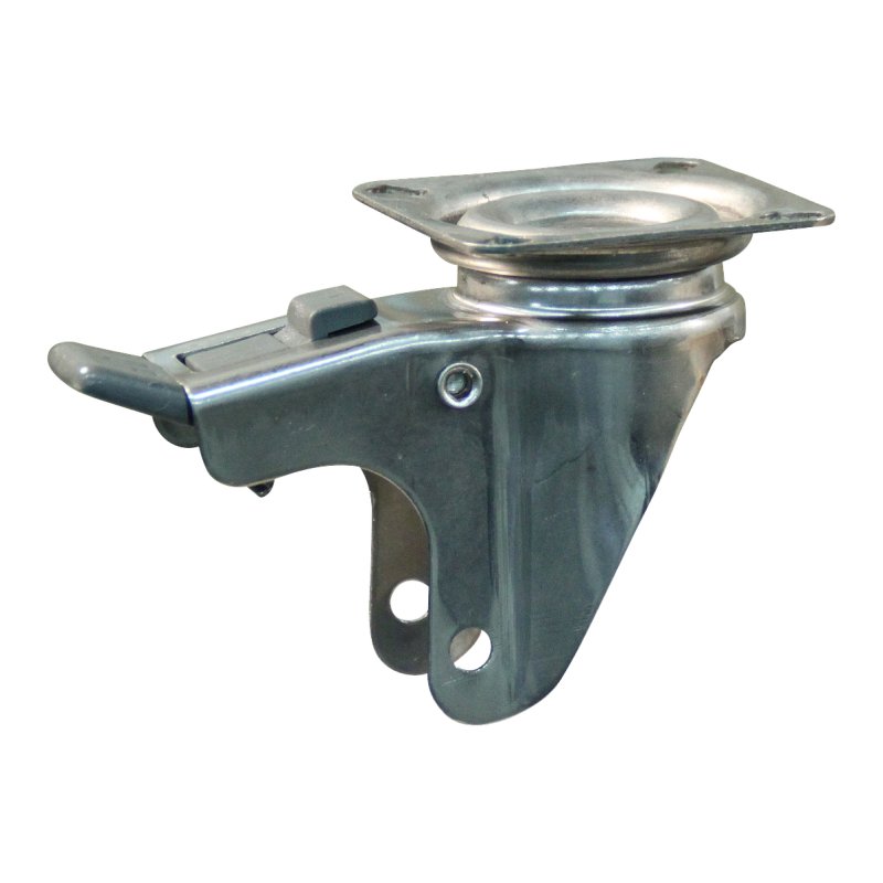 swivel castor with brake 75mm serie 65 ᠆ 37 plate mounting plain bore