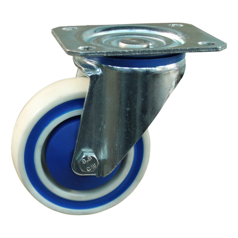 zwenkwiel 100mm serie 09 ᠆ 10 plaatbevestiging kogellager