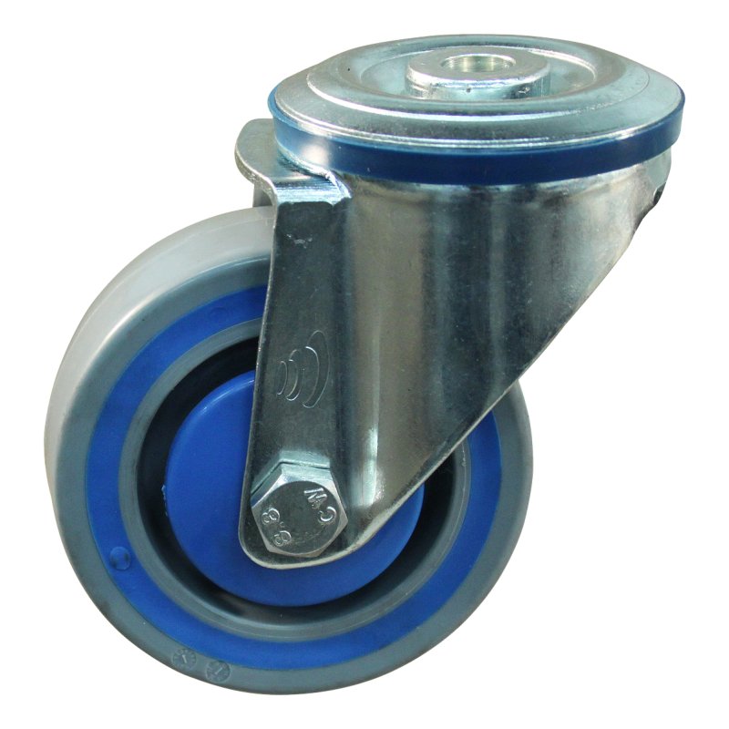 swivel castor 100mm series 09 ᠆ 10 bolt hole ball bearing