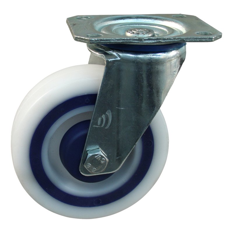 swivel castor 125mm series 09 ᠆ 10 plate mounting roller bearing
