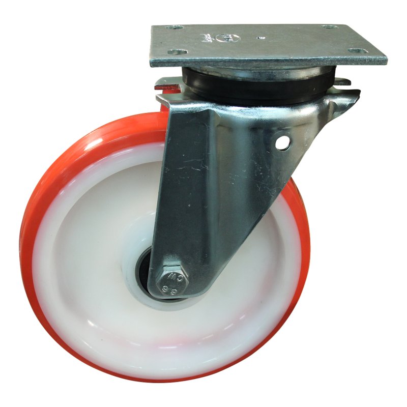 swivel castor 175mm series 27 ᠆ 14 plate mounting ball bearing