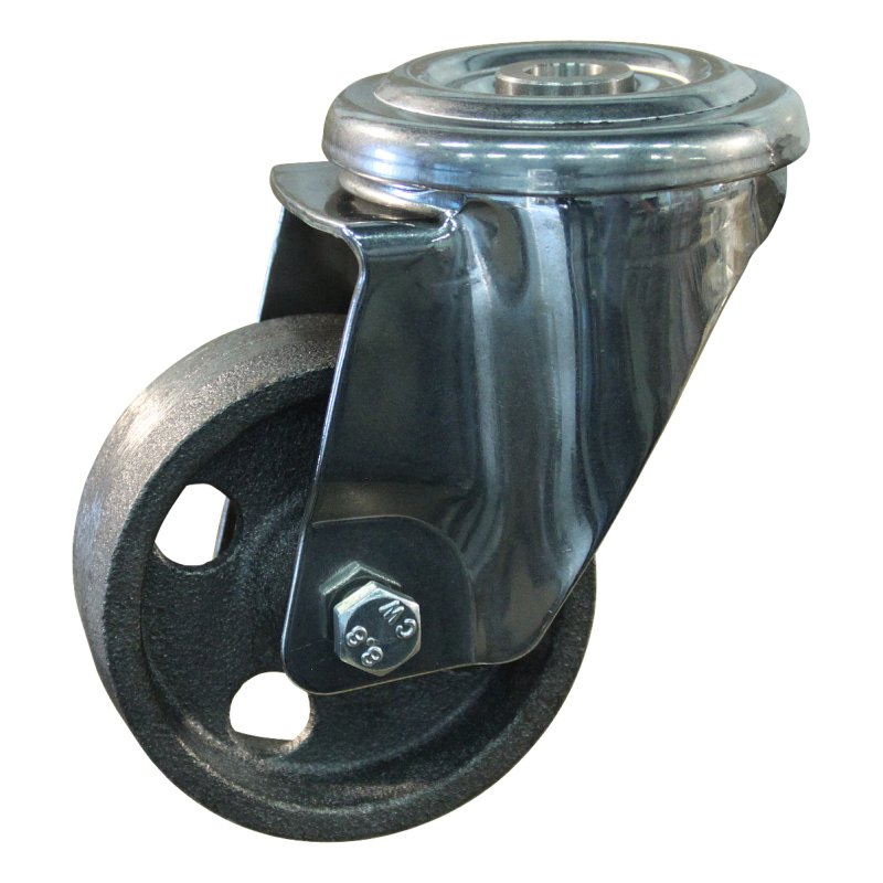 swivel castor 100mm serie 45 ᠆ 29 bolt hole plain bore