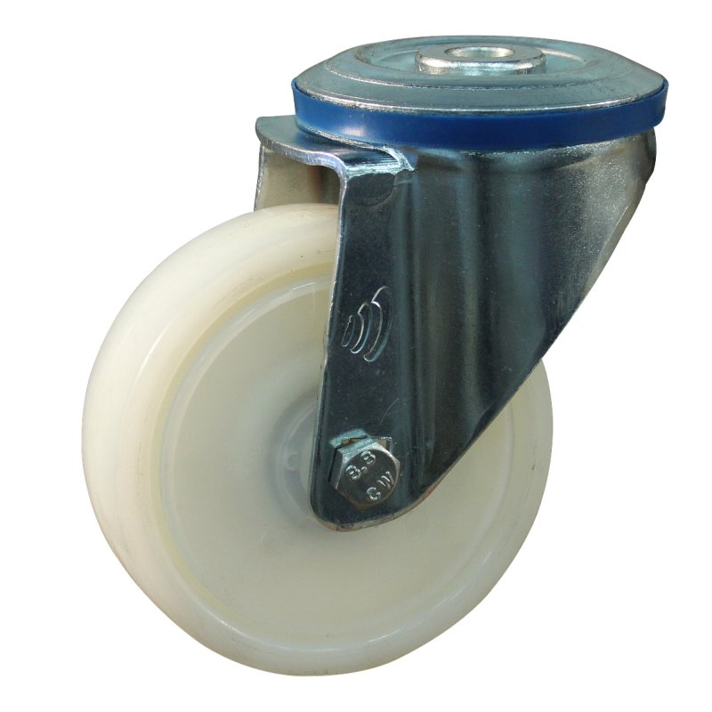 roulette pivotante 100mm serie 34 ᠆ 10 trou pour boulon roulement à billes