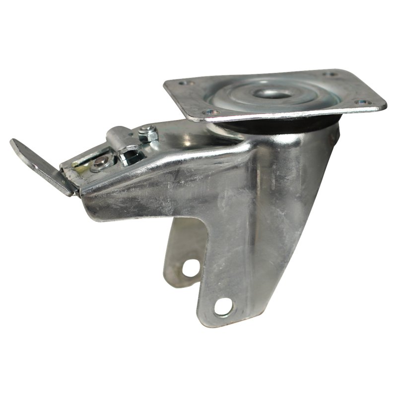 swivel castor with brake 150mm series 28 ᠆ 91 plate mounting ball bearing
