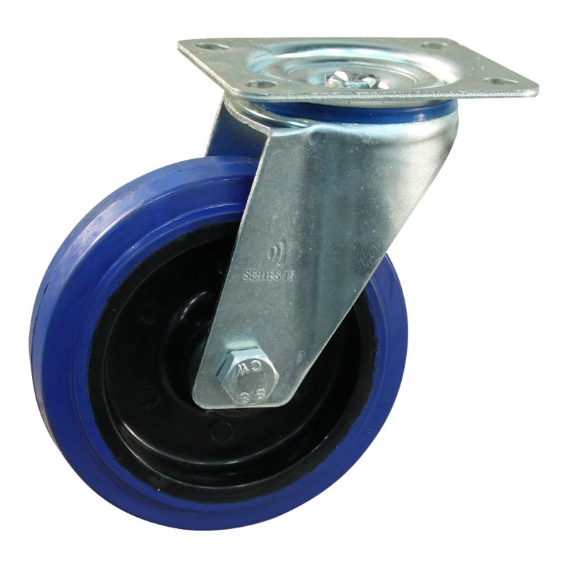 zwenkwiel 125mm serie 13 ᠆ 15 plaatbevestiging rollager