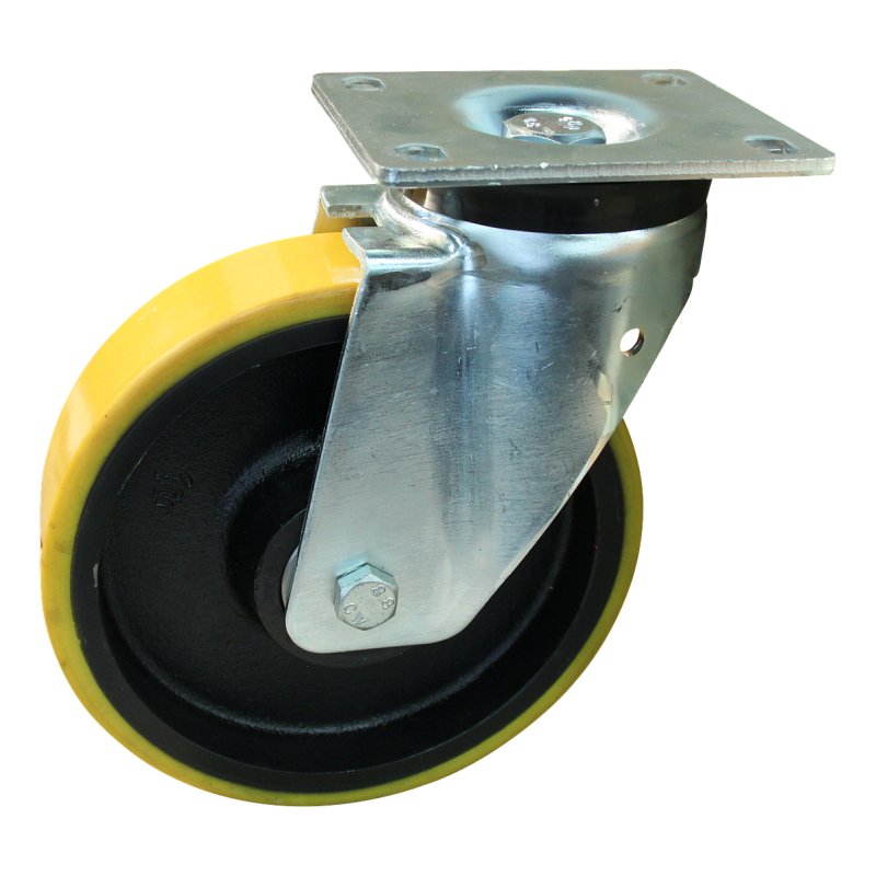 swivel castor 250mm series 28 ᠆ 32 plate mounting ball bearing