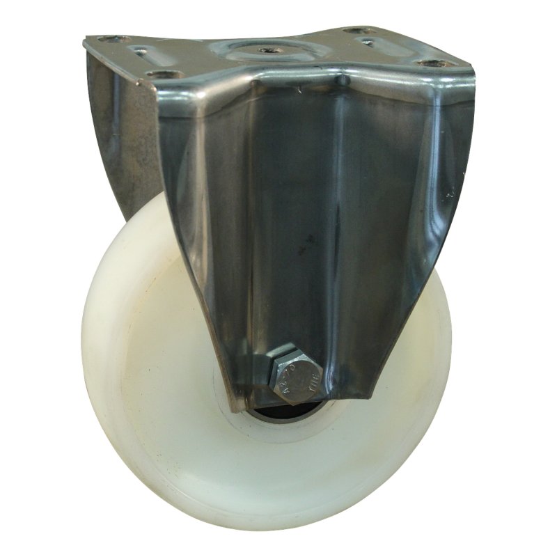 fixed castor 150mm serie 34 ᠆ 35 plate mounting Stainless steel ball bearing