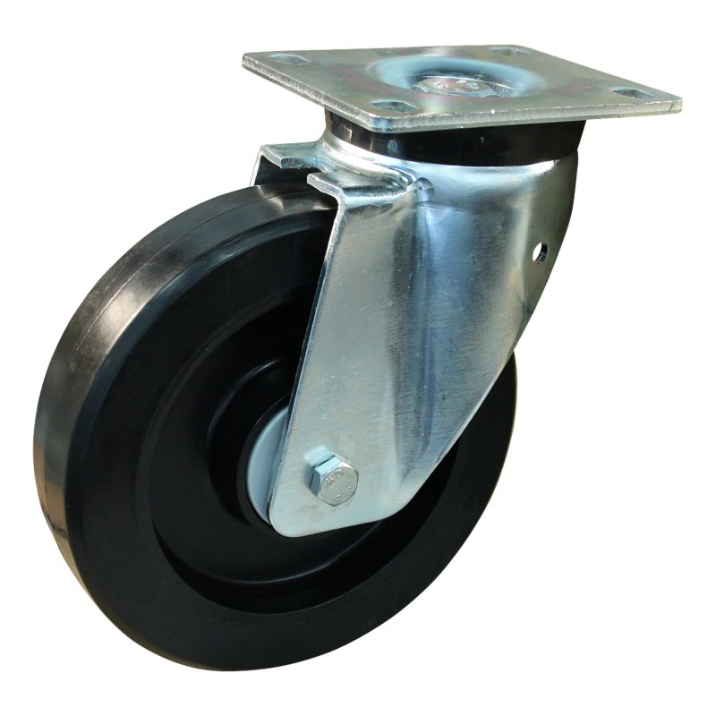 swivel castor 200mm series 07 ᠆ 32 plate mounting ball bearing