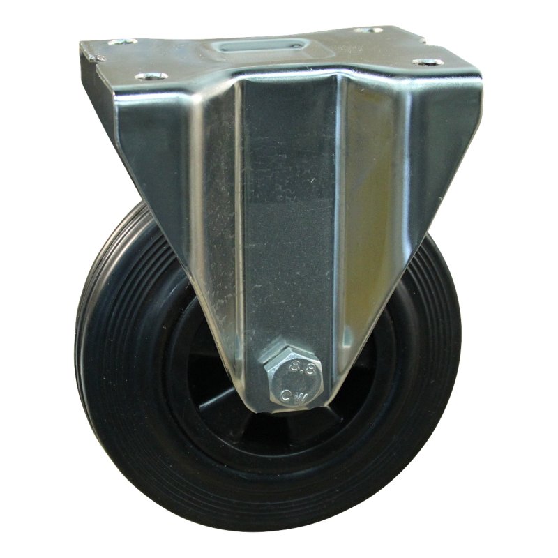 Bockrolle 80mm Serie 01 ᠆ 31 Plattenbefestigung Rollenlager Edelstahl