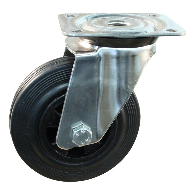 roulette pivotante 80mm série 01 ᠆ 31 montage de la plaque roulement à aiguilles éxécution inox