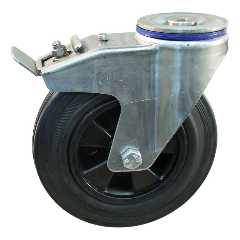 roulette pivotante avec frein 200mm série 01 ᠆ 31 trou pour boulon palier lisse