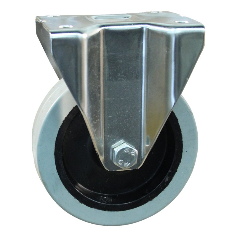 bokwiel 100mm serie 14 ᠆ 31 plaatbevestiging RVS kogellager