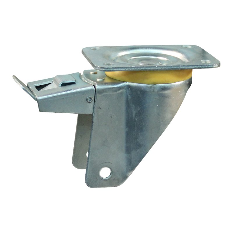 Lenkrolle mit Feststeller 160mm Serie 10 ᠆ 16 Plattenbefestigung Kugellager