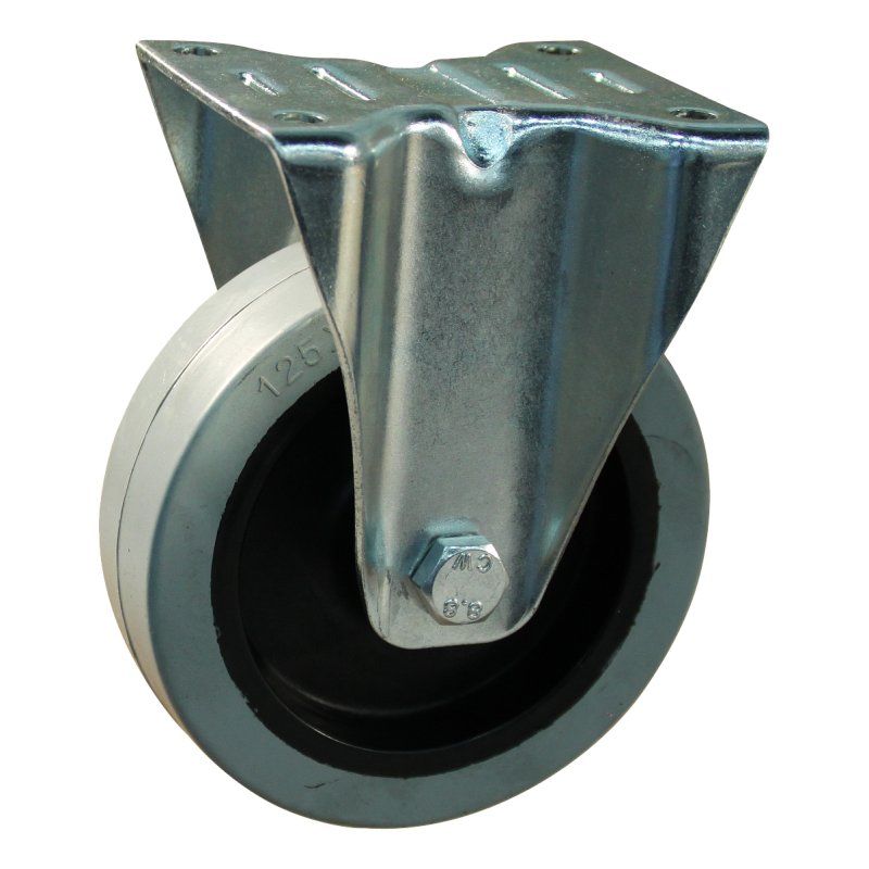 bokwiel 125mm serie 14 ᠆ 12 plaatbevestiging rollager