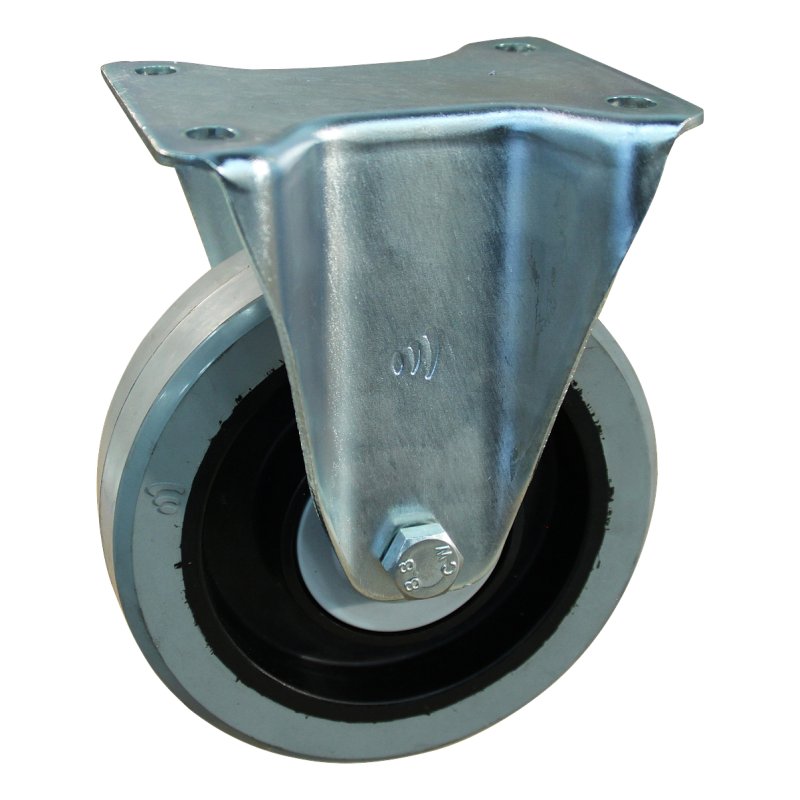 fixed castor 125mm series 14 ᠆ 12 plate mounting ball bearing