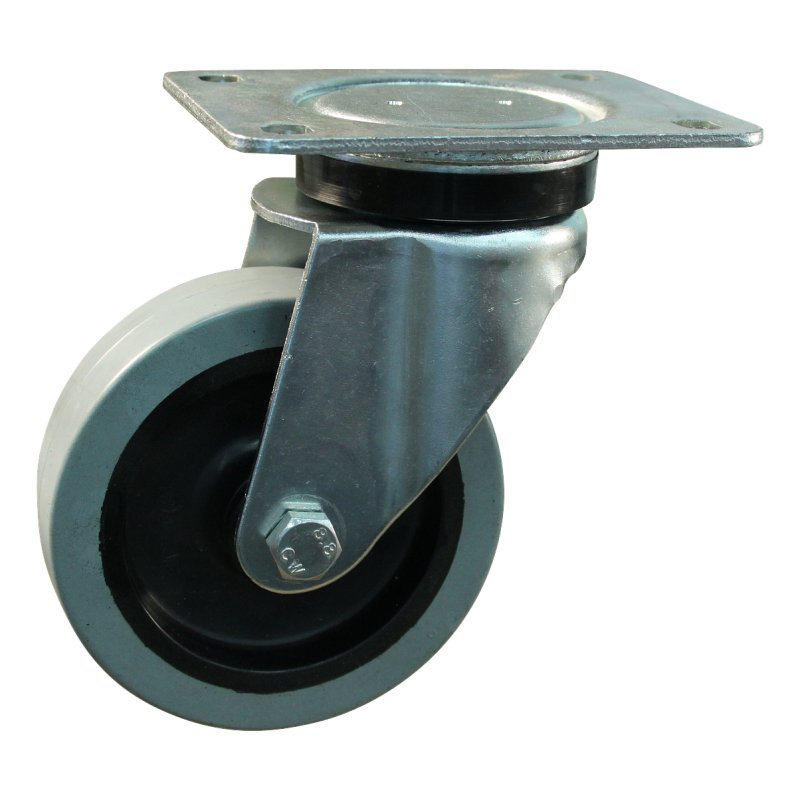 swivel castor 125mm series 14 ᠆ 12 plate mounting roller bearing
