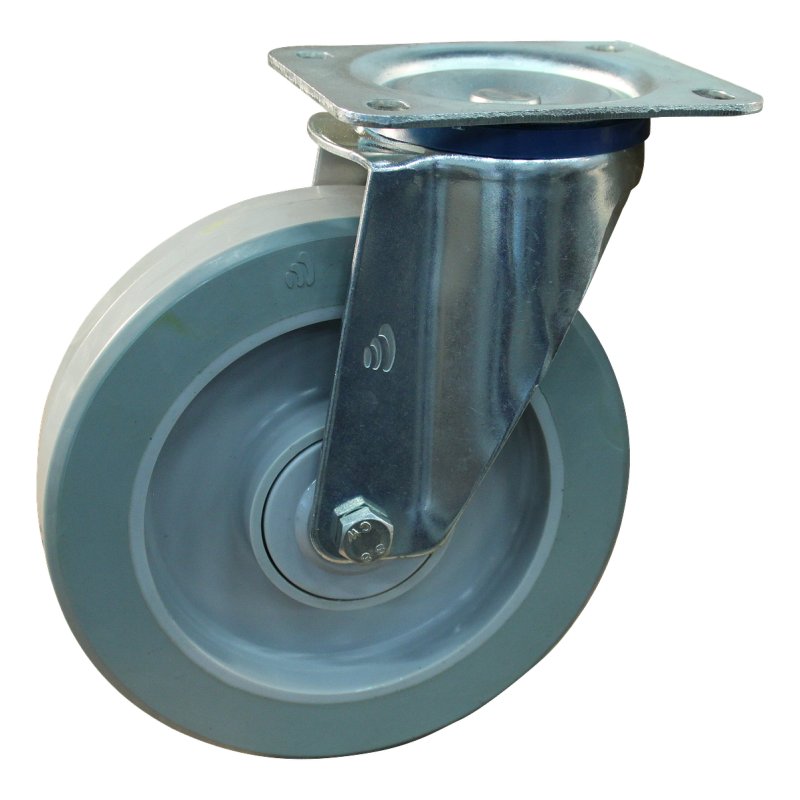 Lenkrolle 200mm Serie 14 ᠆ 12 plaatbevestiging met uitsparing richtingvastzetter Kugellager
