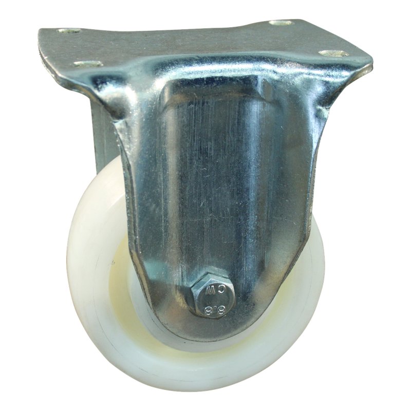 fixed castor 125mm serie 33 ᠆ 14 plate mounting plain bore